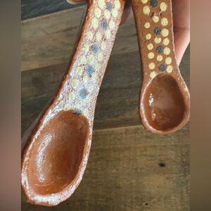 Handmade unique Mexican Terracotta spoons (2pieces)